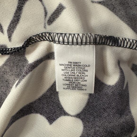 Liz Claiborne Large Top Floral Sleeveless Stretch Flared Hem Round Neck Multi - Picture 8 of 8